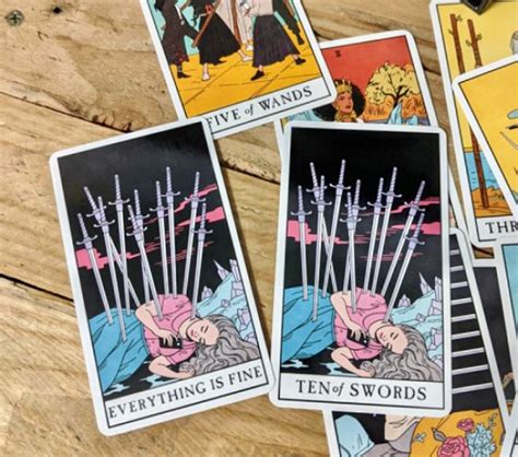 White witch themed tarot cards